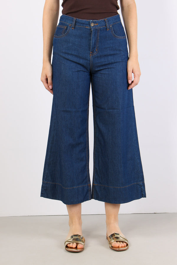 Denim Cropped Impunture Contra Denim-2