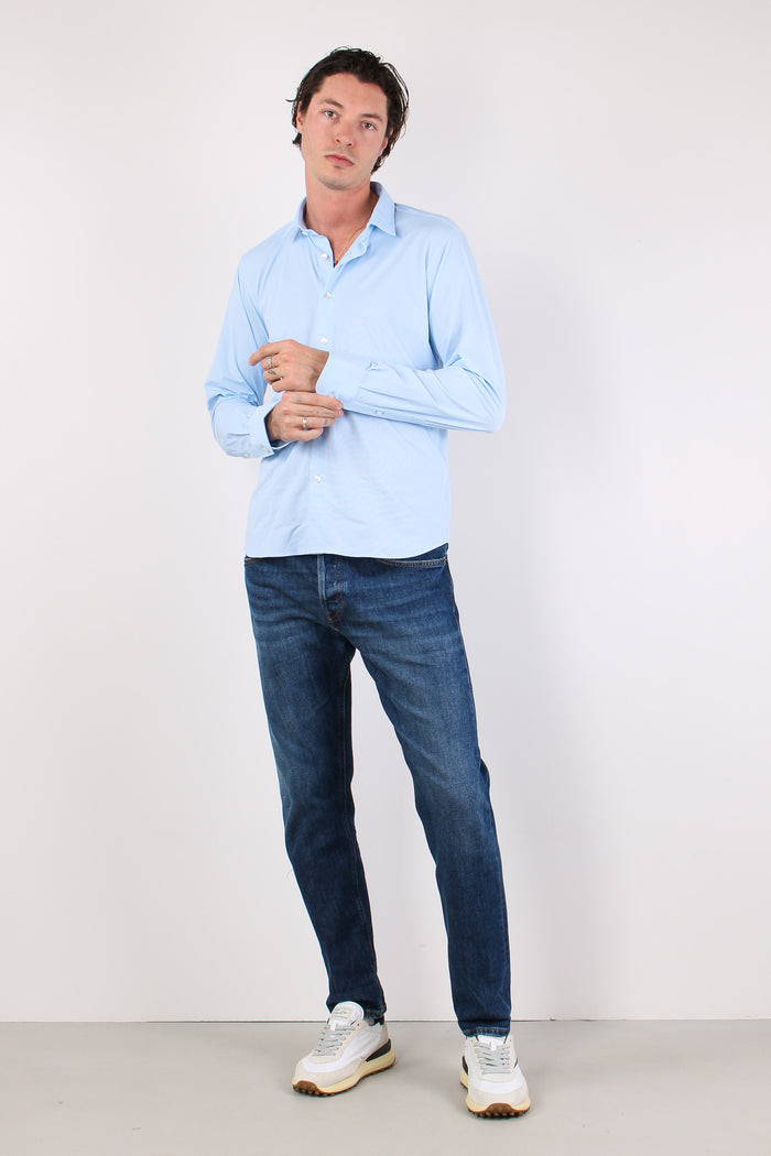 Camicia Tessuto Tecnico Micro Fantasia White