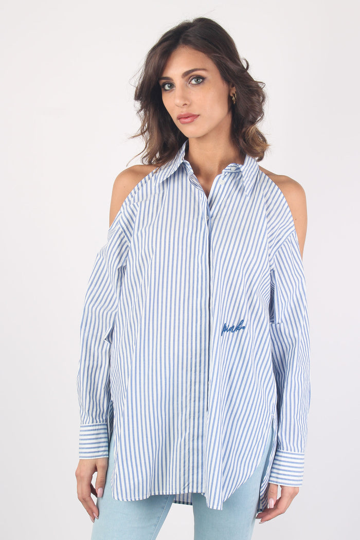 Canterno Camicia Cotone Righ Bianco/azzurro-6