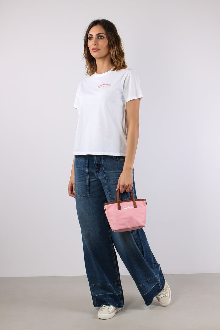 T-shirt Scritta Ricamo Caso Umano-5