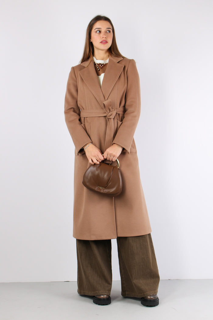 Cappotto Vestaglia Tasca Toppa Cammello-5