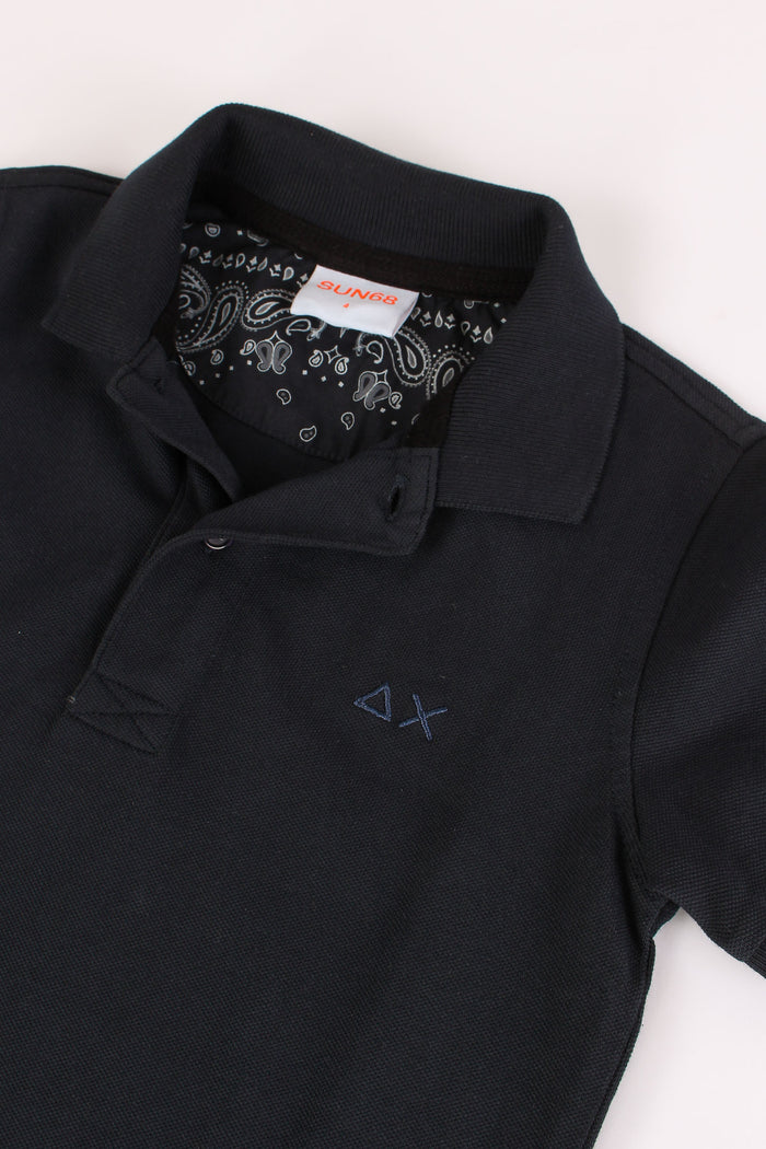 Polo Cold Dye Cotone Navy Blue-4