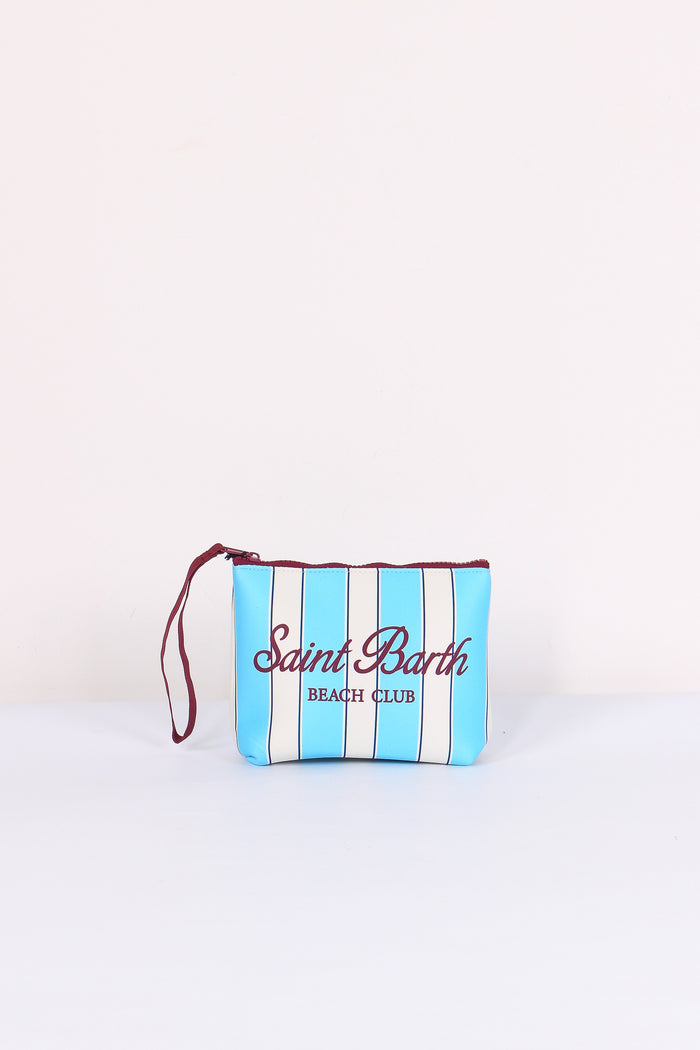 Aline Pochette Righe Azzurro