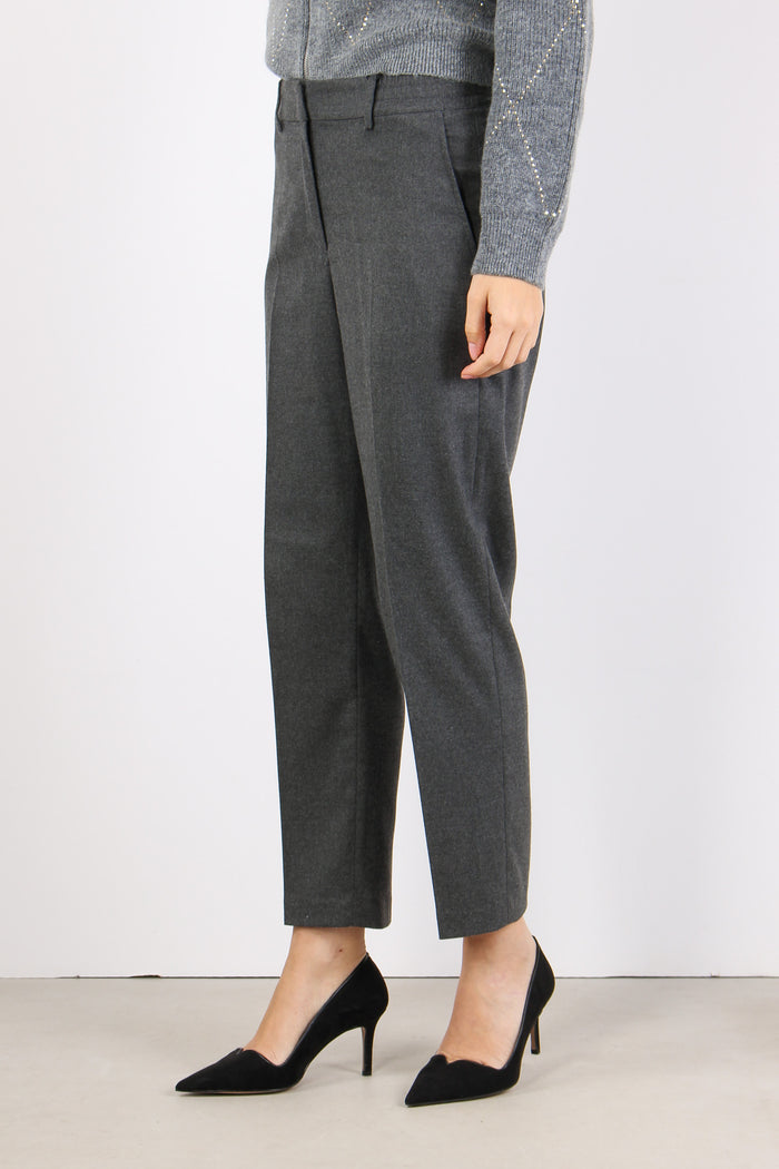 Pantalone Lana  Flanella Grigio-7