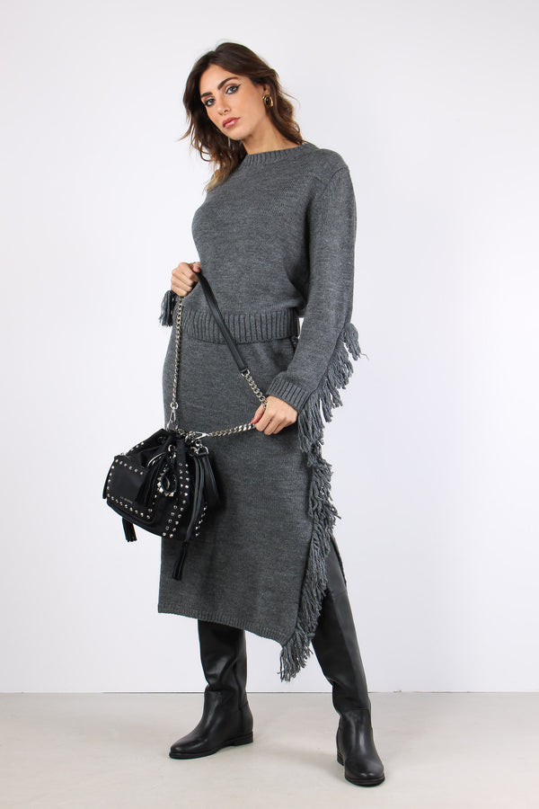 Maglia Girocollo Maniche Frang Antracite
