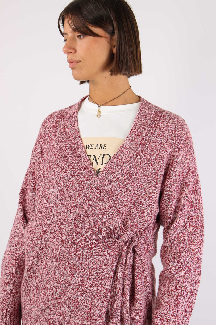 Cardigan Lacci Moulinee Bordeuax/panna-8