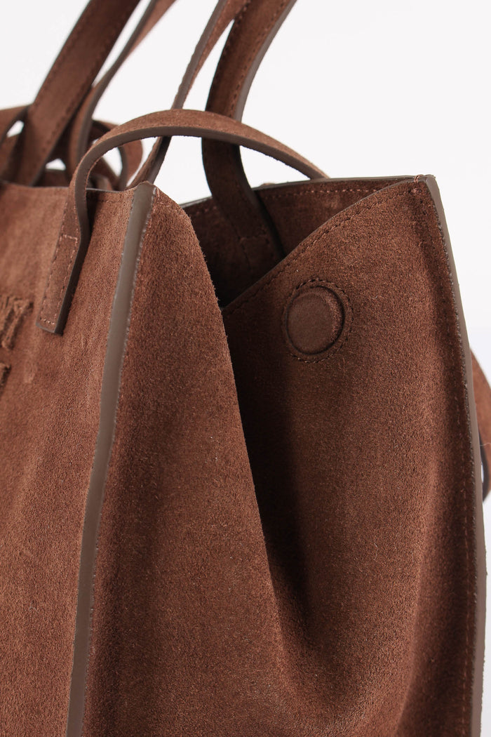 Borsa A Tracolla Midi Suede Brown-7