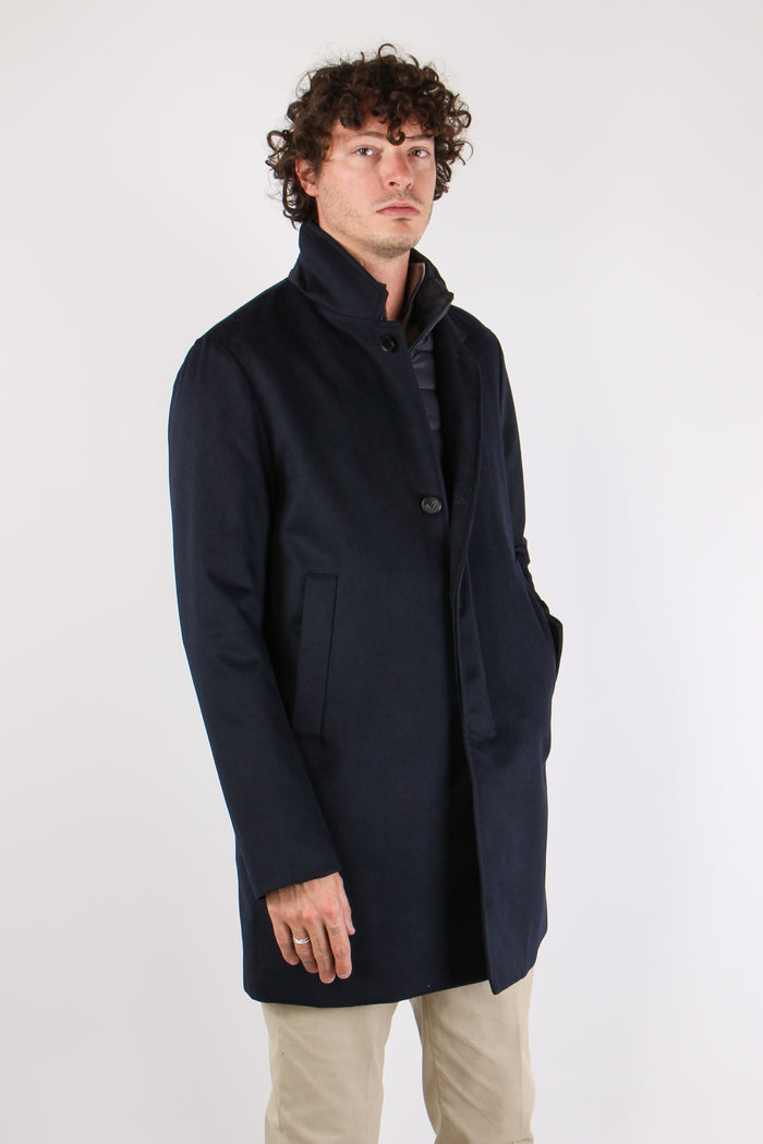 Cappotto Pettorina Staccabile Blu-6