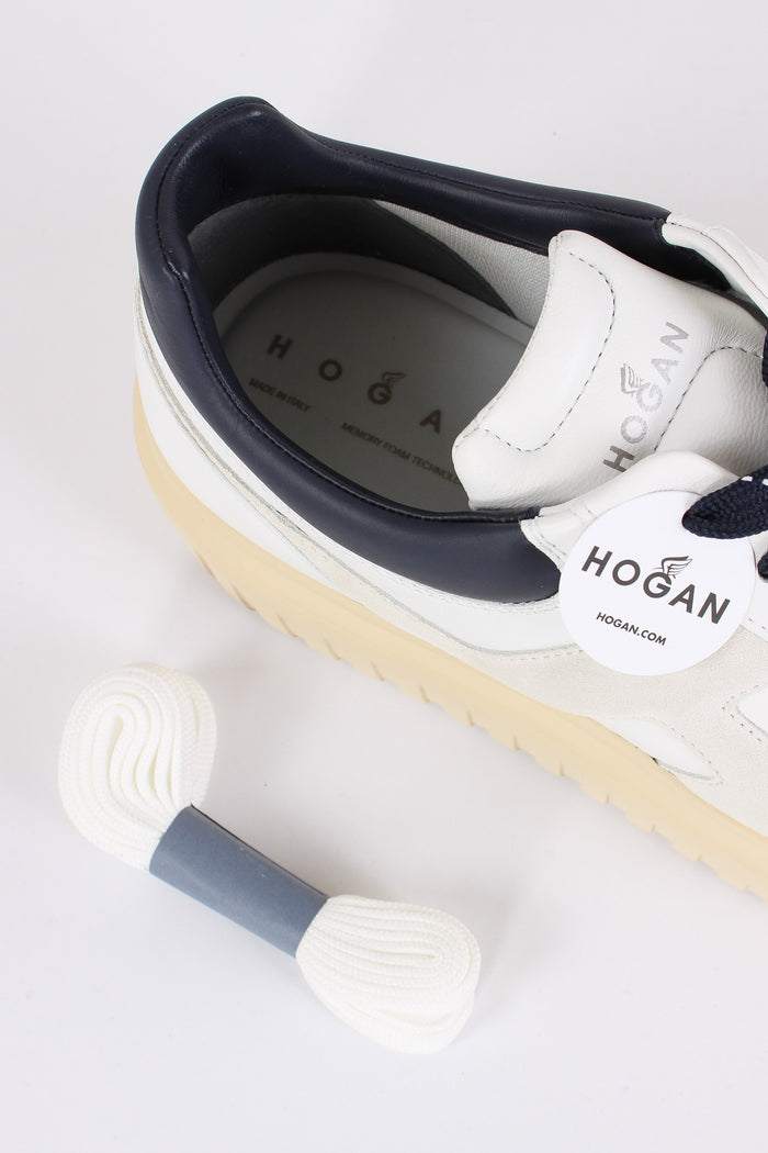 Sneaker Platform Nappa Bianco/blu-6