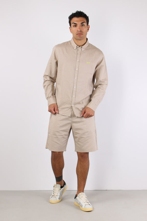 Camicia Basica Lino Stone