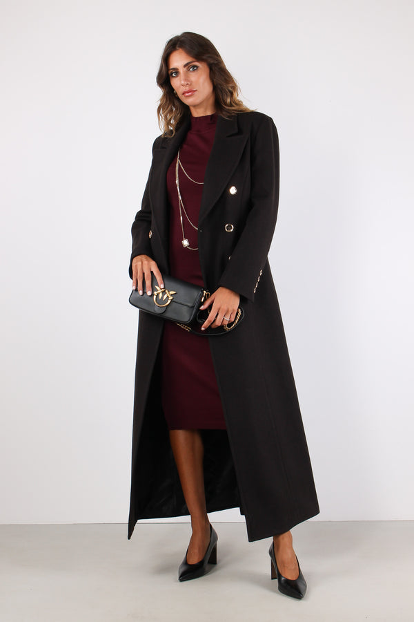 Teres Cappotto Lungo Sfiancato Black-2