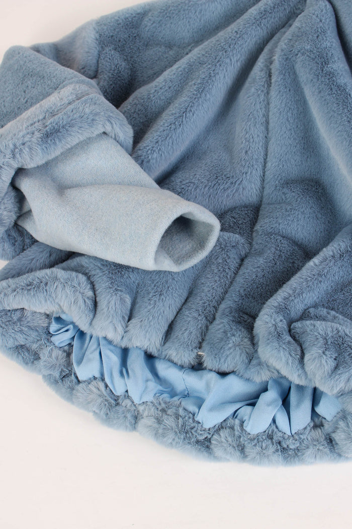 Pelliccia Cappuccio Azzurro-5