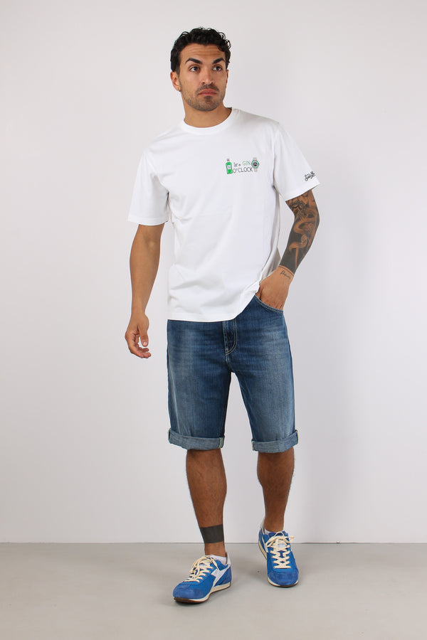 T-shirt Scritta Ricami Gin Clock-2