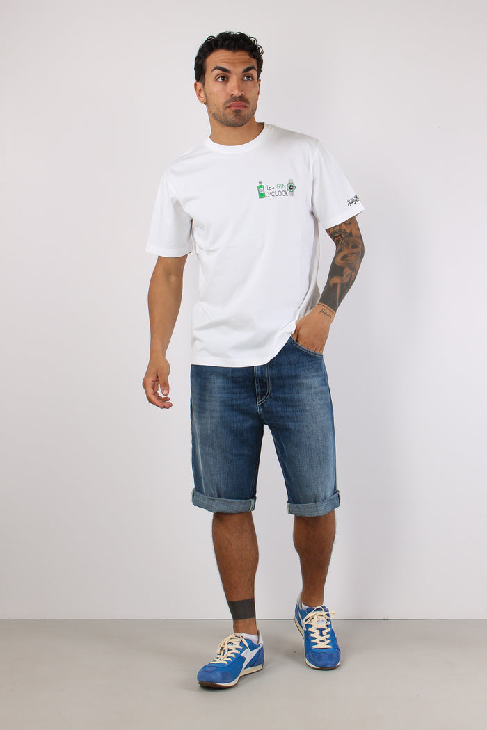 T-shirt Scritta Ricami Gin Clock-2
