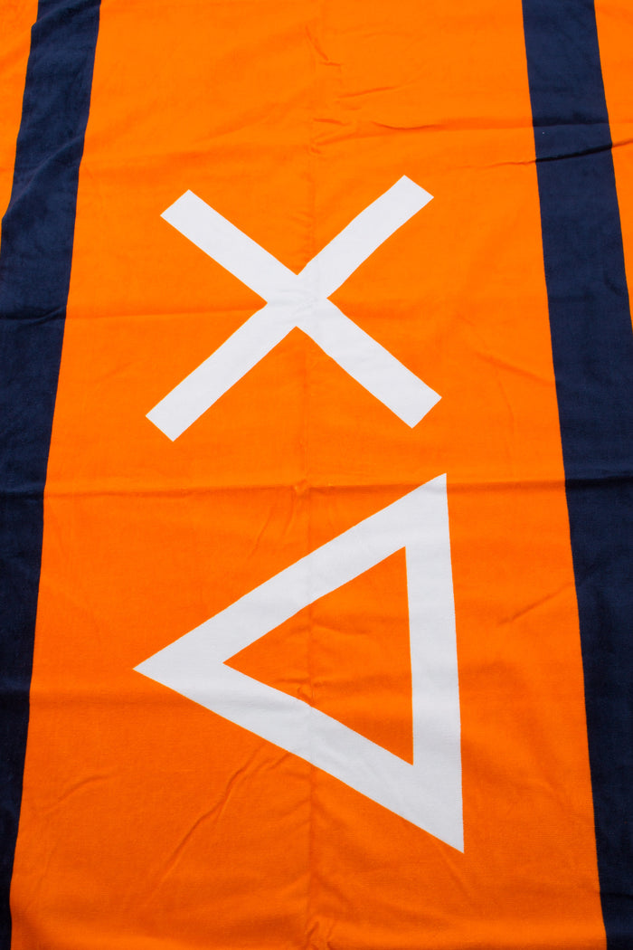 Telo Mare Maxi Logo Arancio Fluo-2