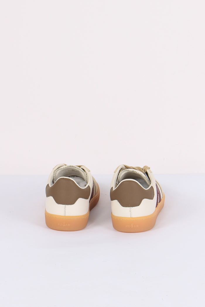Sneakers Cool Allacciato H Bianco/bordeaux-3