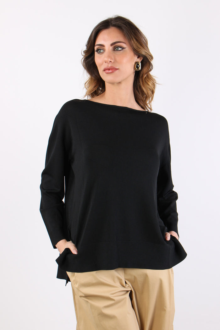 Maglia Girocollo M/l Basica Nero-3