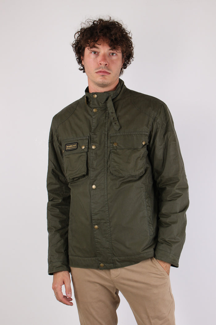 Winter Merton Wax Jacket Olive Night