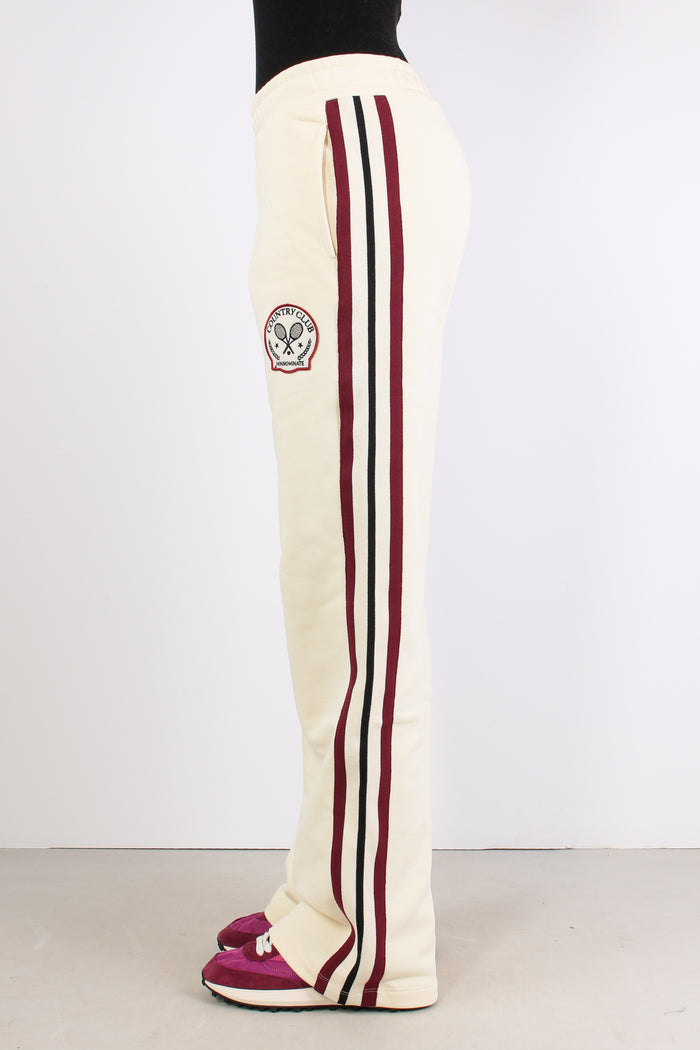 Pantalone Palazzo Banda Bianco Burro-7