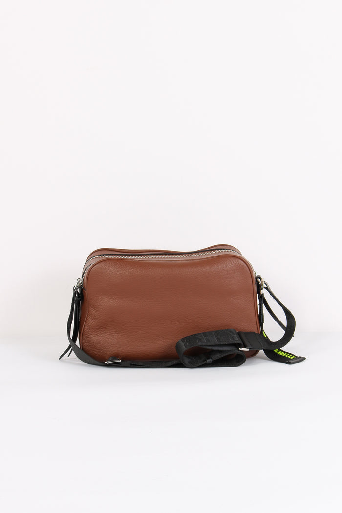 Alyssa Tracolla Doppia Zip Tas Chocolate-3