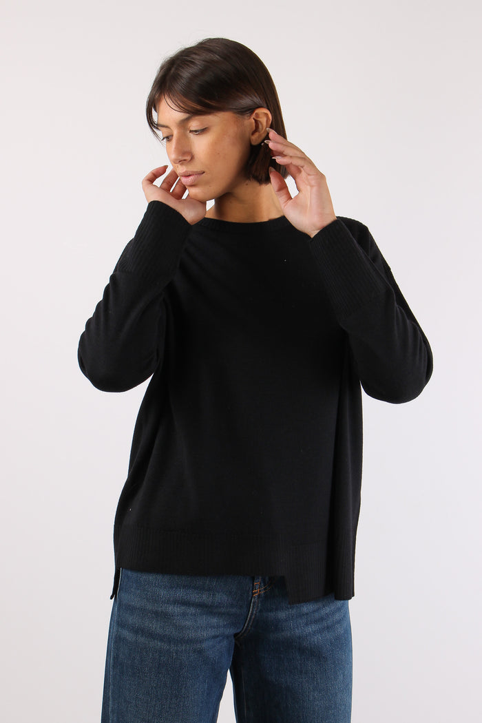 Maglia Scatoletta Scalino Fond Nero-7