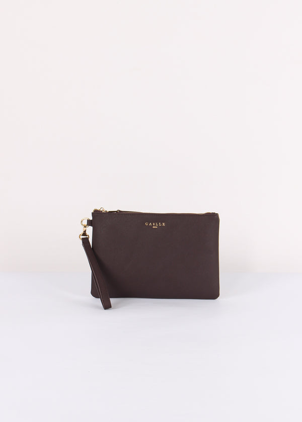 Pochette Saffiano Logo Moro