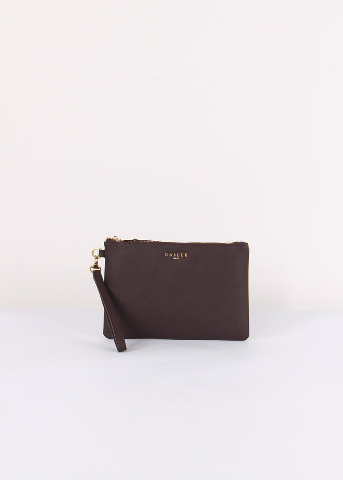 Pochette Saffiano Logo Moro
