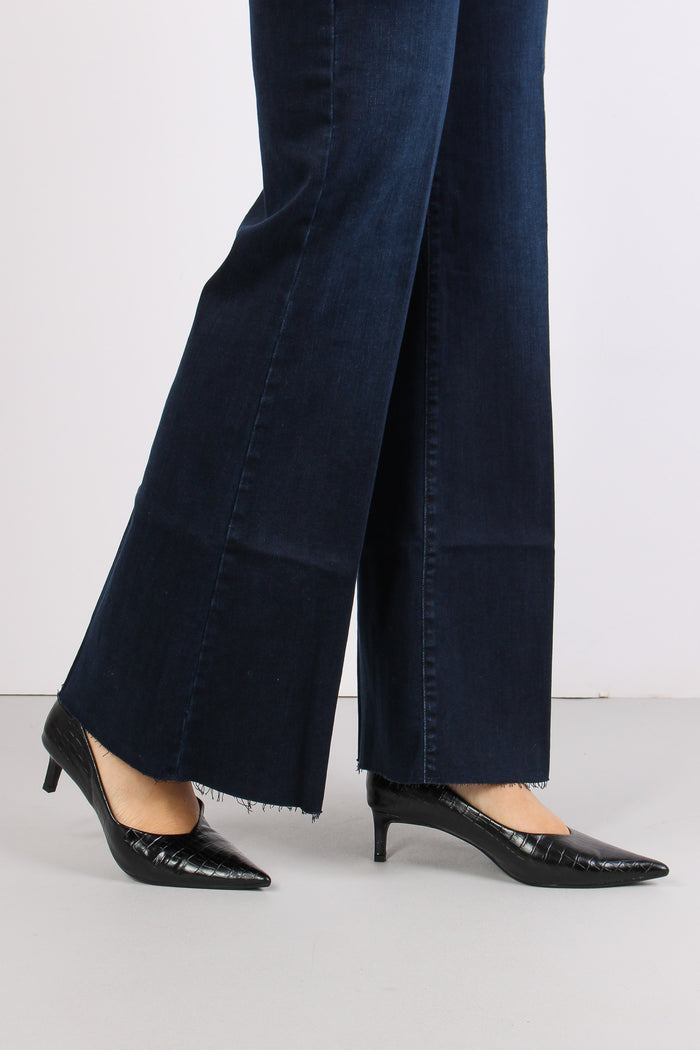 Mlswlcrop Denim Palazzo Blue Black-7
