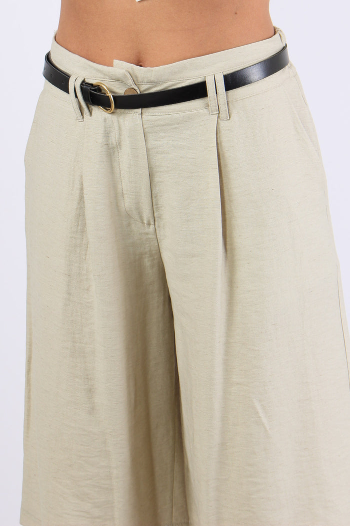 Bermuda Cintura Misto Lino Salvia-7