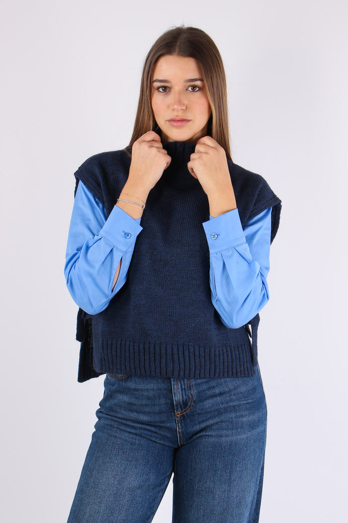 Gilet Fiocchi Laterali Blu-3