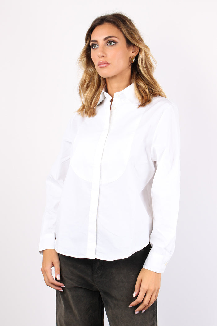 Camicia Effetto Smoking White-7