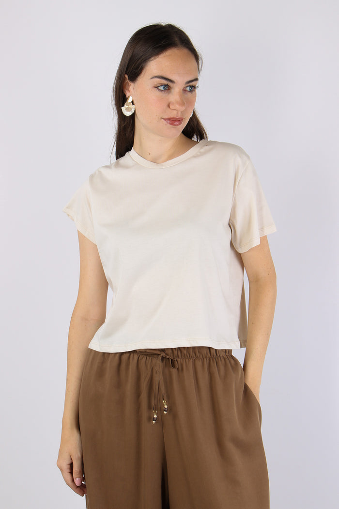 T-shirt Retro Pizzo Burro-3