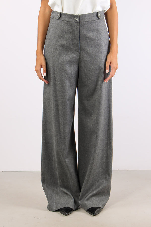 Pantalone Gessato Lurex Grigio-2