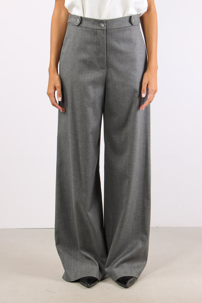 Pantalone Gessato Lurex Grigio-2