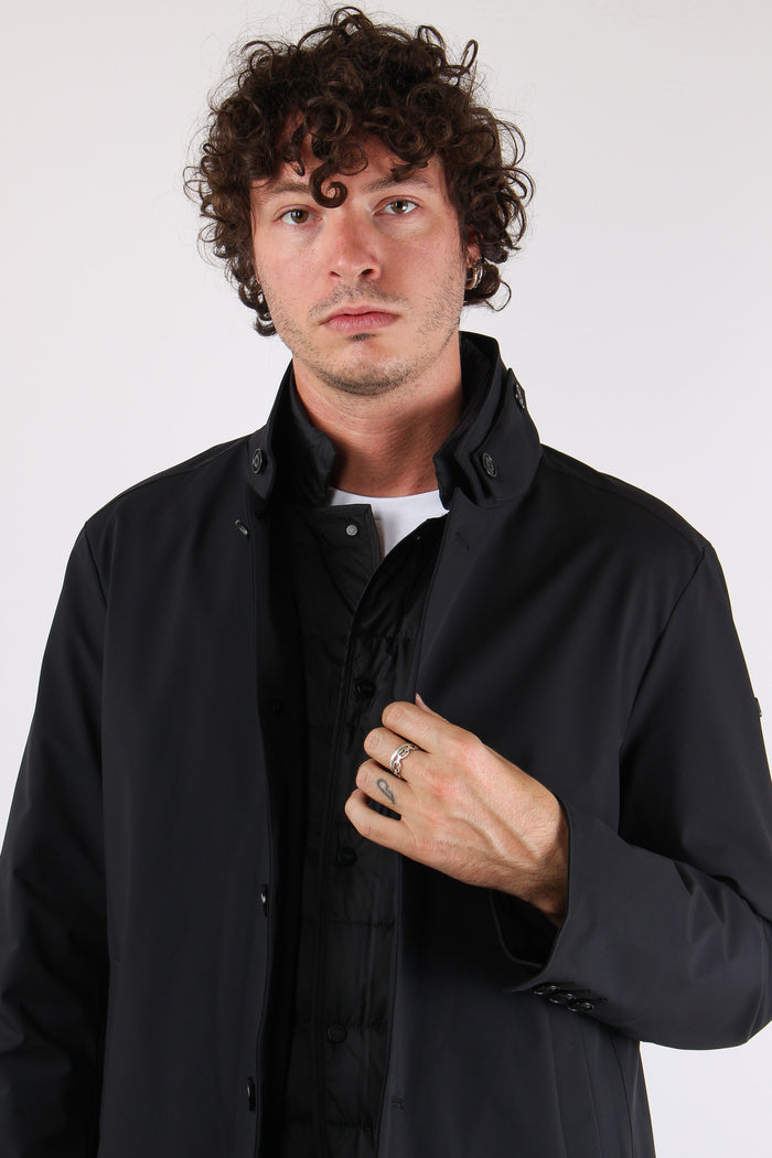 Cappotto Pettorina Staccabile Nero-4