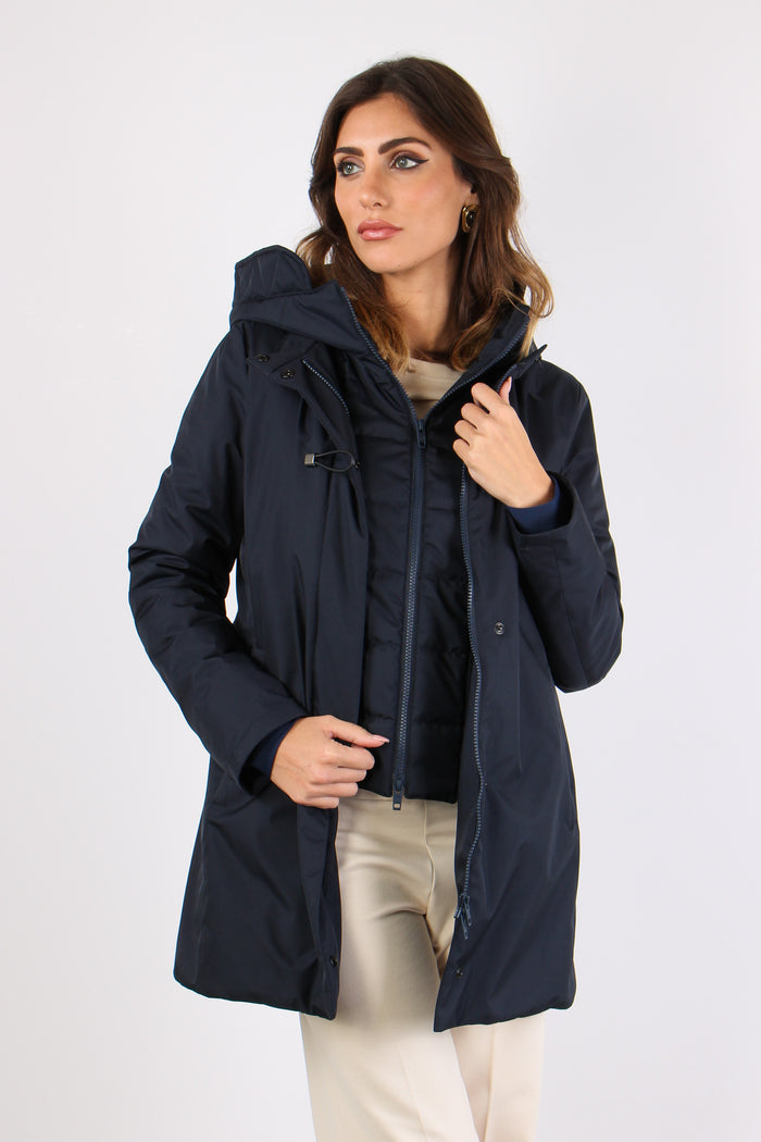 Cappotto Toggle Nylon Blu-2