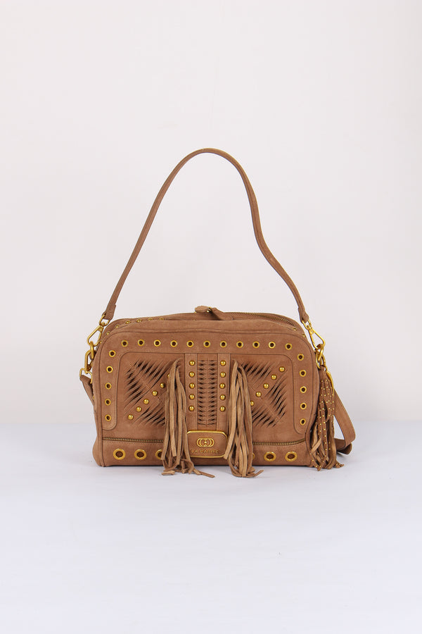 Bauletto Camoscio Frange Cuoio