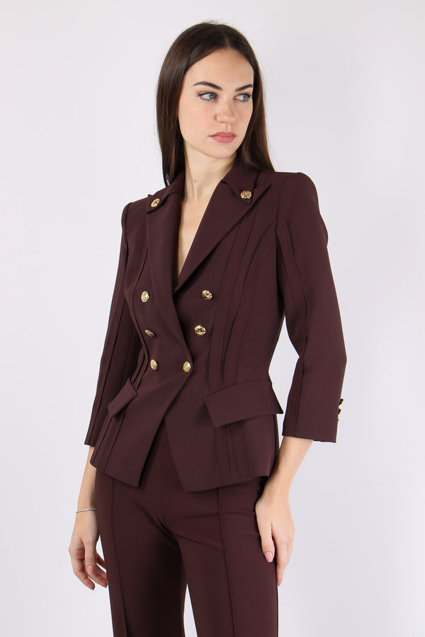 Giacca Doppiopetto Essensial Cacao-2