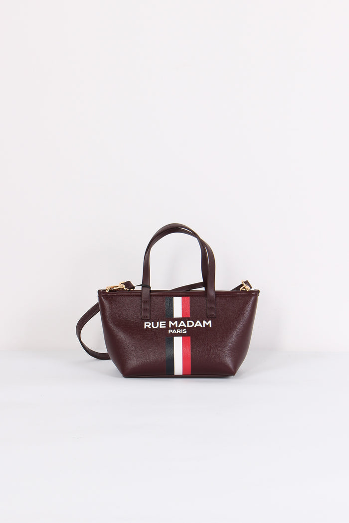 Mini Shopping Banda Monogram Burgundy