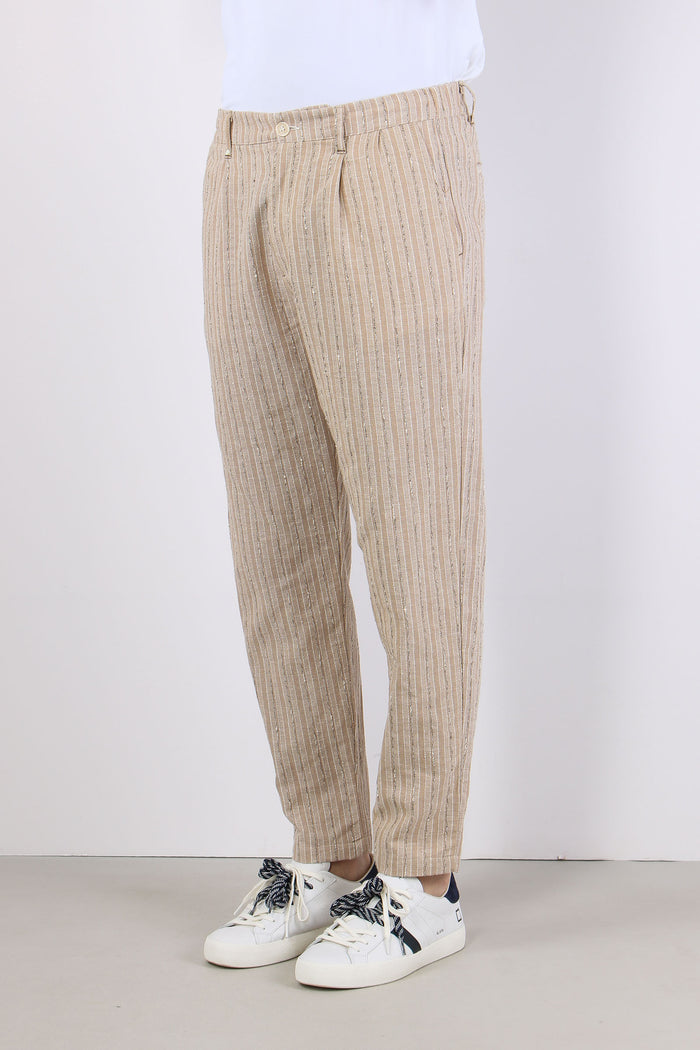 Pantalone Riga Jacquard Beige-3
