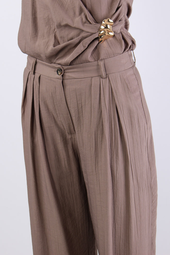 Pantalone Effetto Corteccia Tortora-7