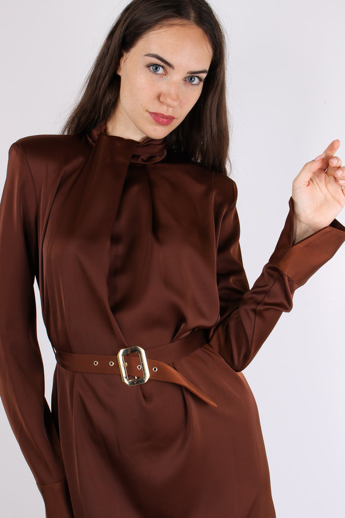 Abito Raso Cintura Brown-3