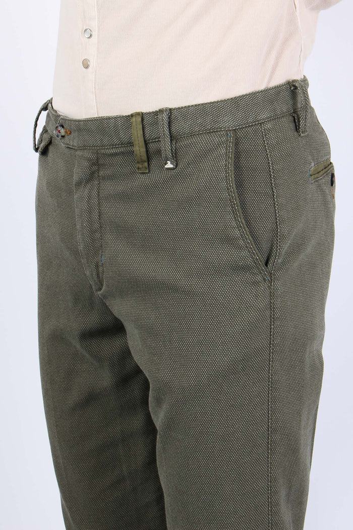 Pantalone Chino Micro Operato Avocado-7