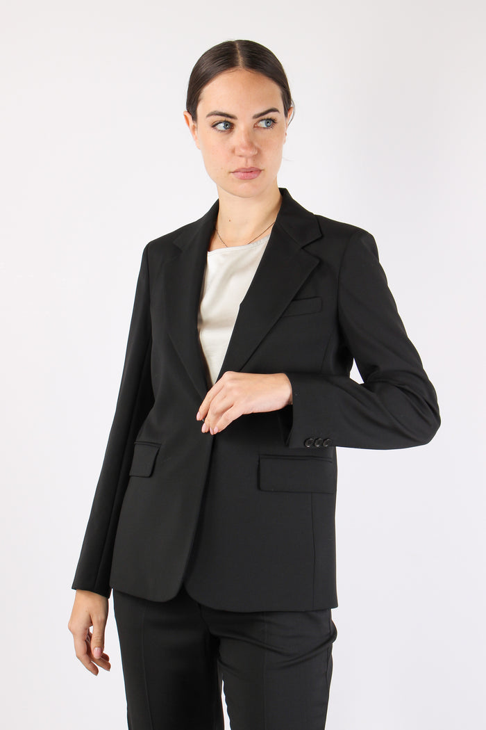 Lamine Giacca Fresco Lana Nero-3