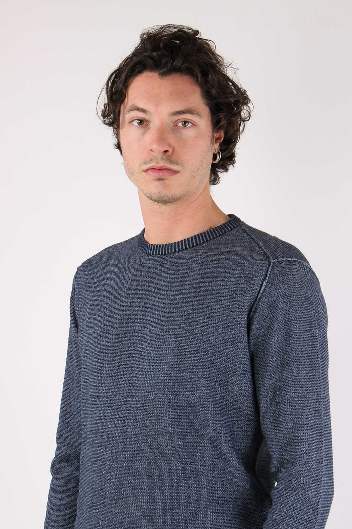 Girocollo Punto Riso Navy-7