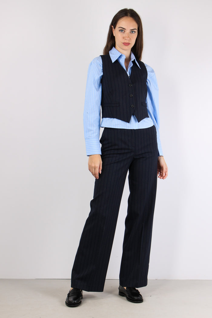 Gilet Gessato Blu/fango-2