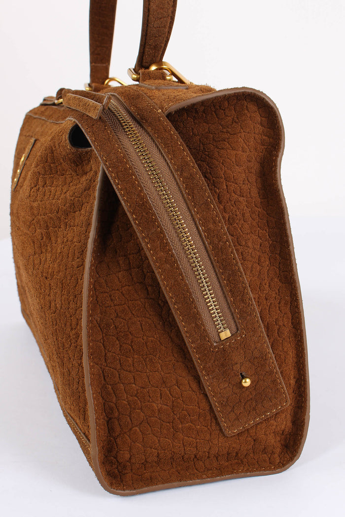 Maxi Trapezio Suede Stampa Cocco Brown-6