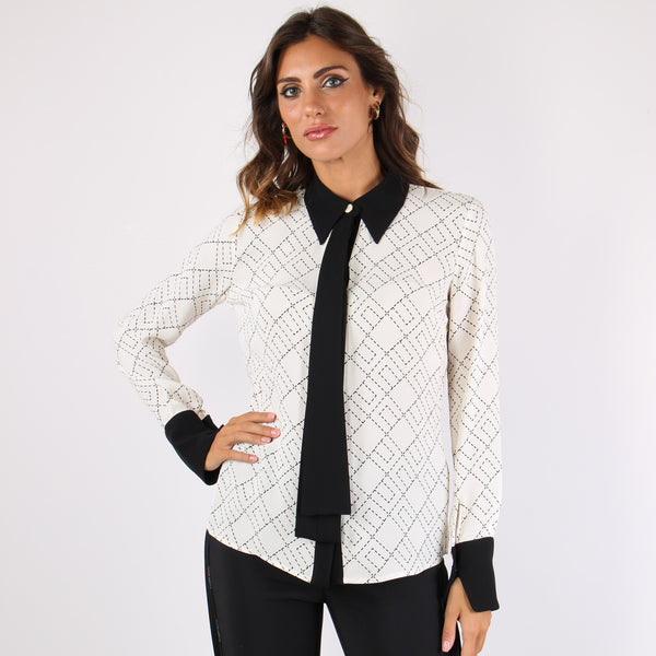 Blusa Cravatta Milk/nero-2
