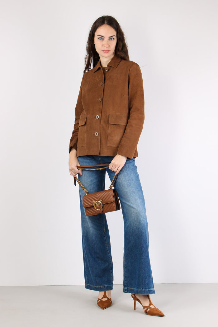 Trench Corto Camoscio Cognac-6