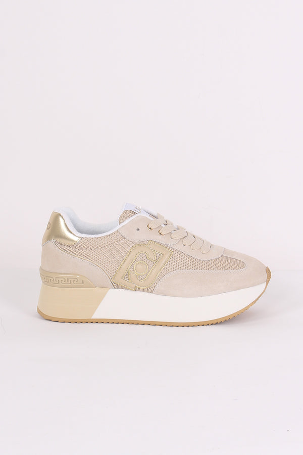 Sneaker Dreamy Suede Mesh Sand/gold